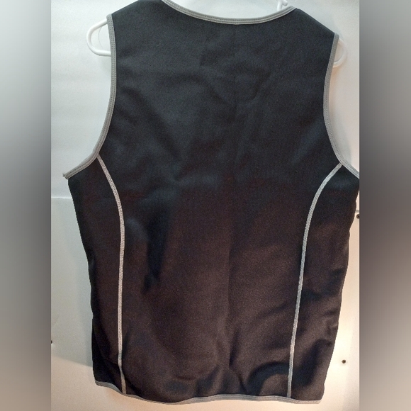 SaunaFX Men’s Slimming XXL Black Gray Neoprene Sauna Vest Zippered Tank Top Slim - Picture 2 of 13